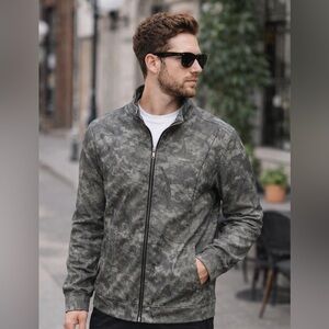 SHEIN Camo Zip-Up Jacket | Size L | Lightweight